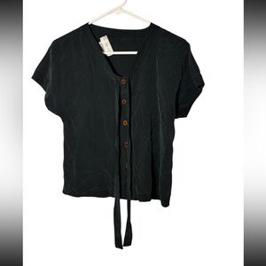 Four Seasons Size 6‎ Black Silk Top